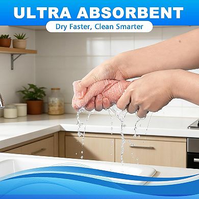 6 Pack Cotton Wash Cloth,13x13 Inch Highly Absorbent and Soft Feel Fingertip Towels,Machine Washable