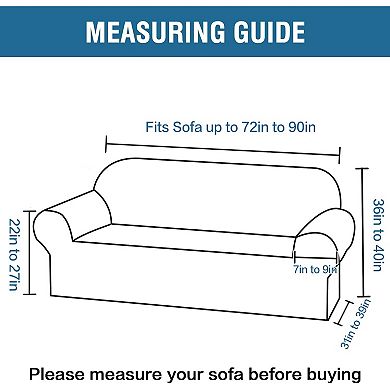 1 Peice Stretch Sofa Covers for 3 Cushion Couch Covers Sofa Slipcovers Furniture Protector Soft