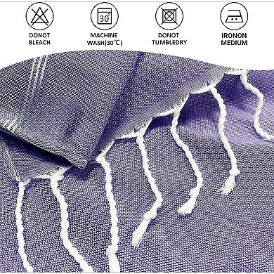 Turkish Beach Towel Oversized - Quick Dry Sand Free Thin Beach Towels for Adults,Extra Large Cotton
