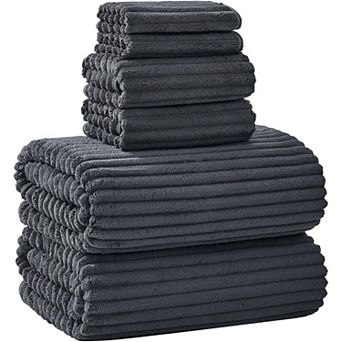 Bath Towel Set of 6,Oversized Bath Sheet Highly Absorbent Quick Dry Luxury Shower Towel for Bathroom
