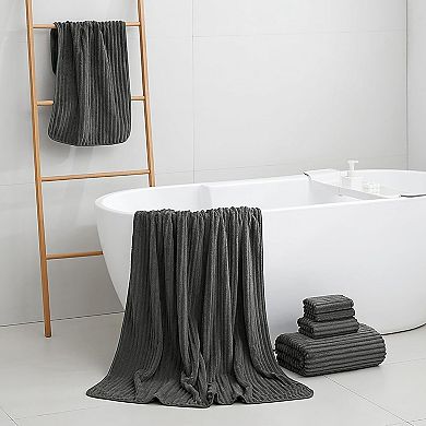 Bath Towel Set of 6,Oversized Bath Sheet Highly Absorbent Quick Dry Luxury Shower Towel for Bathroom