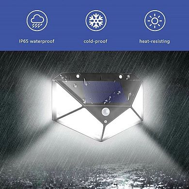 100 LED Solar Motion Sensor Light Waterproof Outdoor Wall Security Lamp Pack of 5