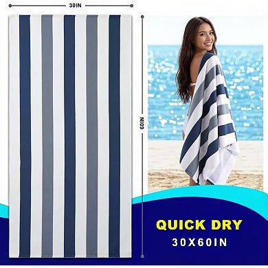 4 Pieces Microfiber Beach Towel Set,Super Absorbent Large Towels Camping Travel Towels,Quick Dry