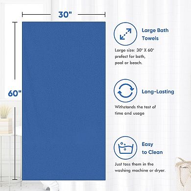 Bath Towel Set Pack of 4, Large Microfiber Bath Towels, Soft, Absorbent, and Quick Dry Towels