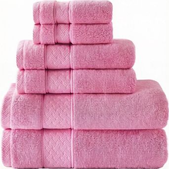 Bath Towel Set 6 pc 2 Bath Towels 2 Hand Towels 2 Washcloths, Luxury Cotton ,Towel Sets