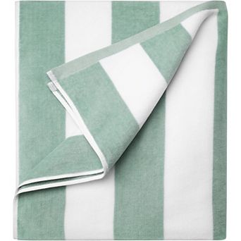 Large Oversized Beach Towel - Big Cotton Striped Pool Towel, Large Cabana Soft Swimming Towel