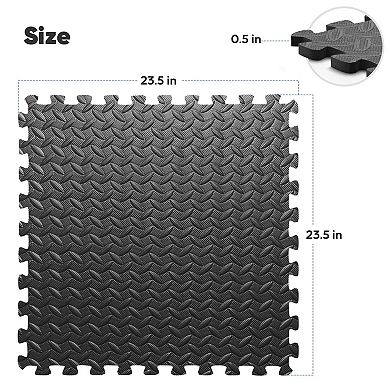 32 Pack EVA Interlocking Foam Floor Tiles 24x24 Inch Exercise Mat for Home Gym Kids Play Area