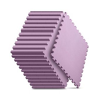 32 Pack EVA Interlocking Foam Floor Tiles 24x24 Inch Exercise Mat for Home Gym Kids Play Area