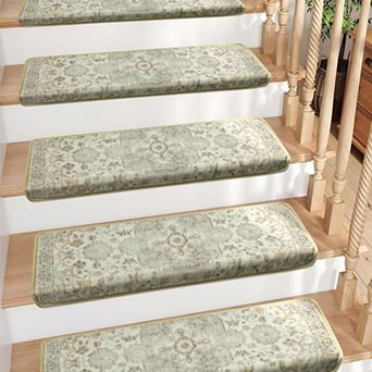 Bullnose Non-slip Stair Treads Carpet Indoor Pet Friendly Washable 30"x9.5"x1.5" 2 pc