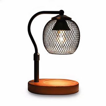 Candle Warmer Lamp with Timer Dimmable Height-Adjustable Black Wax Melt Lamps for Jar Candles Metal