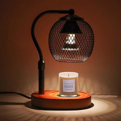 Candle Warmer Lamp with Timer Dimmable Height-Adjustable Black Wax Melt Lamps for Jar Candles Metal