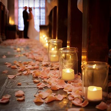 48 LED Tea Lights Battery Operated Flickering Warm White 200+ Hours Wedding Party Decor 1.5"x1.3"