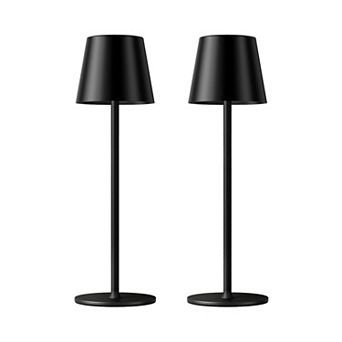 Cordless Rechargeable Table Lamp 2 Pack 5000mAh USB-C 3 Color Stepless Dimming Waterproof LED Touch