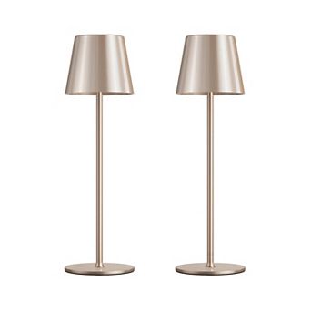 Cordless Rechargeable Table Lamp 2 Pack 5000mAh USB-C 3 Color Stepless Dimming Waterproof LED Touch