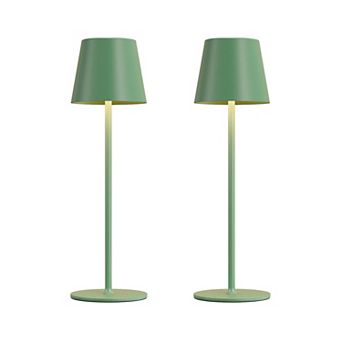 Cordless Rechargeable Table Lamp 2 Pack 5000mAh USB-C 3 Color Stepless Dimming Waterproof LED Touch