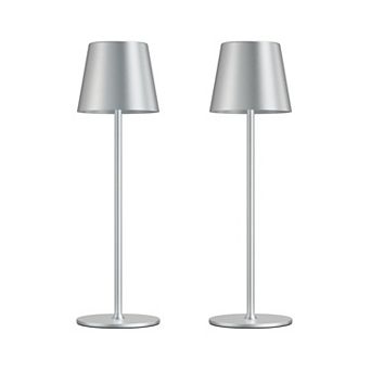 Cordless Rechargeable Table Lamp 2 Pack 5000mAh USB-C 3 Color Stepless Dimming Waterproof LED Touch