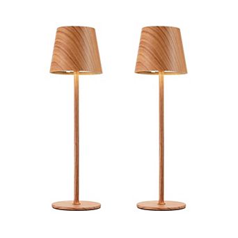 Cordless Rechargeable Table Lamp 2 Pack 5000mAh USB-C 3 Color Stepless Dimming Waterproof LED Touch