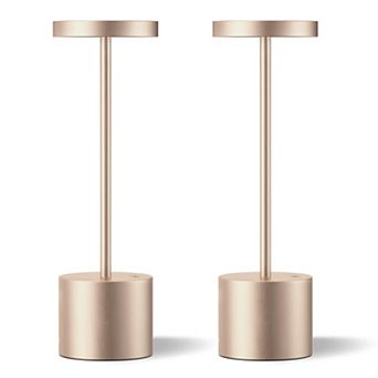 Cordless Lamp Set Rechargeable 3 Color Temperature LED Outdoor Wireless Dimmable Touch Control