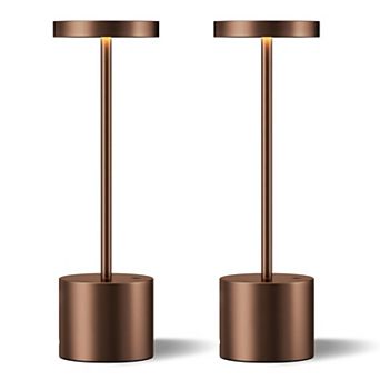 Cordless Lamp Set Rechargeable 3 Color Temperature LED Outdoor Wireless Dimmable Touch Control