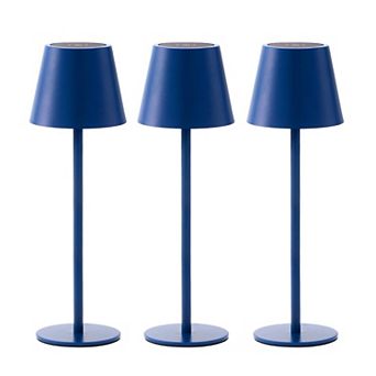 3 Pack Cordless Table Lamp Rechargeable Portable LED Touch Control Stepless Dimming 3 Color Temps