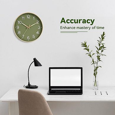 8 Inch Silent Wall Clock Non Ticking Analog Decorative Battery Operated for Kitchen Office Bedroom