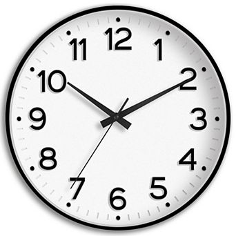 8 Inch Silent Wall Clock Non Ticking Analog Decorative Battery Operated for Kitchen Office Bedroom