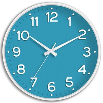 8 Inch Silent Wall Clock Non Ticking Analog Decorative Battery Operated for Kitchen Office Bedroom