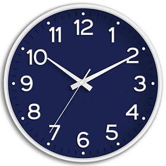 8 Inch Silent Wall Clock Non Ticking Analog Decorative Battery Operated for Kitchen Office Bedroom