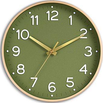 8 Inch Silent Wall Clock Non Ticking Analog Decorative Battery Operated for Kitchen Office Bedroom
