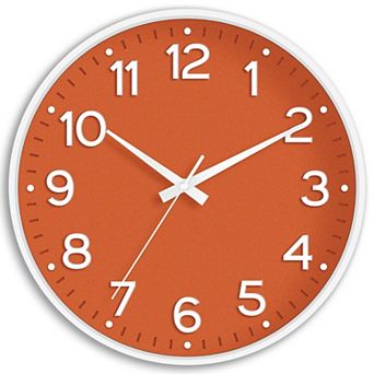 8 Inch Silent Wall Clock Non Ticking Analog Decorative Battery Operated for Kitchen Office Bedroom