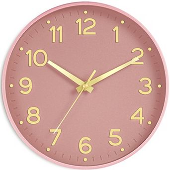 8 Inch Silent Wall Clock Non Ticking Analog Decorative Battery Operated for Kitchen Office Bedroom