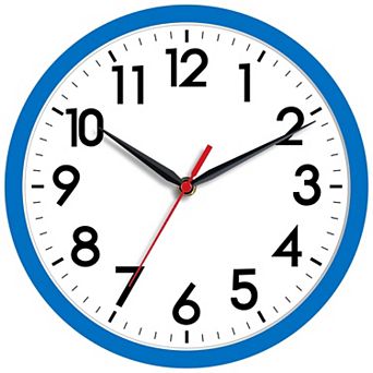 8 Inch Wall Clock Silent Non-Ticking Analog Classic for Home Office Bedroom Kitchen Bathroom School