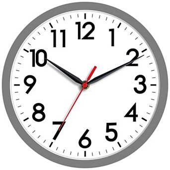 8 Inch Wall Clock Silent Non-Ticking Analog Classic for Home Office Bedroom Kitchen Bathroom School