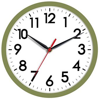8 Inch Wall Clock Silent Non-Ticking Analog Classic for Home Office Bedroom Kitchen Bathroom School