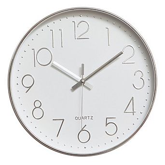 12 Inch Silent Wall Clock Non Ticking Quartz Modern Decorative Round Numbers Dial for Office Home
