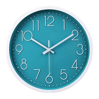 12 Inch Silent Wall Clock Non Ticking Quartz Modern Decorative Round Numbers Dial for Office Home
