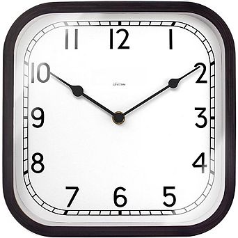Anton Vintage Square Clock 10 Inch Silent No Ticking Wall Mantel Desk Tabletop Decor Antique