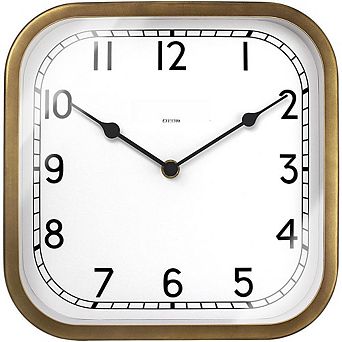 Anton Vintage Square Clock 10 Inch Silent No Ticking Wall Mantel Desk Tabletop Decor Antique
