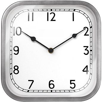 Anton Vintage Square Clock 10 Inch Silent No Ticking Wall Mantel Desk Tabletop Decor Antique