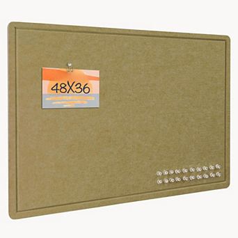 Bulletin Board 24x18 Felt Pin Vision Board Foldable Self-Adhesive Wall Photo Display with 20 Pushpin