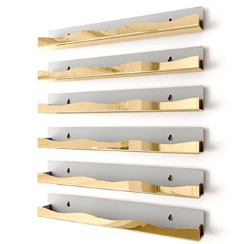 15" Iridescent Polish Rack Wall Mounted 6 Pack Clear Organizer Display Shelf