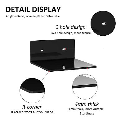 6 Inch Floating Shelves 2 Pack Wall Mounted Display Ledge for Pop Figures Plants Home Decor Living