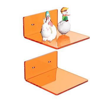 6 Inch Floating Shelves 2 Pack Wall Mounted Display Ledge for Pop Figures Plants Home Decor Living