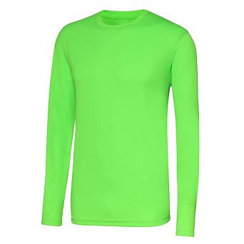 AWDis Just Cool Mens Long Sleeve Cool Sports Performance Plain T-Shirt