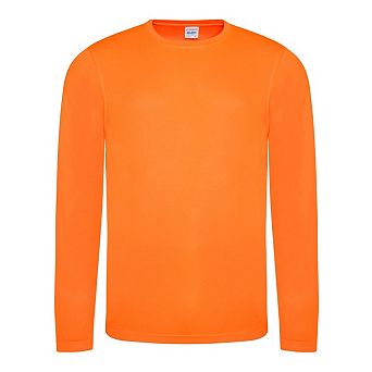 AWDis Just Cool Mens Long Sleeve Cool Sports Performance Plain T-Shirt