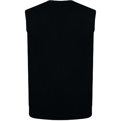 Henbury Mens Sleeveless 12 Gauge V-Neck Fine Knit Jumper
