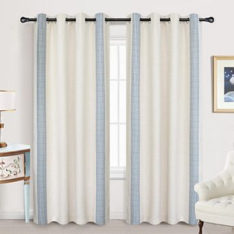 DriftAway Chris Linen Blackout Curtains with Thermal and Sound Reducing Layer for Living Room