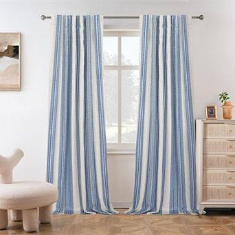 DriftAway Chris Linen Blackout Curtains with Thermal and Sound Reducing Layer for Living Room