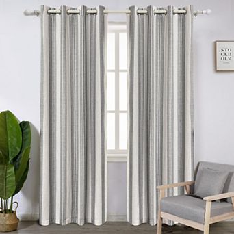 DriftAway Chris Linen Blackout Curtains with Thermal and Sound Reducing Layer for Living Room