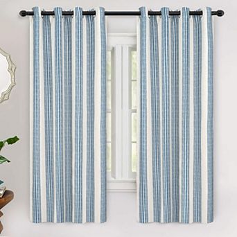 DriftAway Chris Linen Blackout Curtains with Thermal and Sound Reducing Layer for Living Room